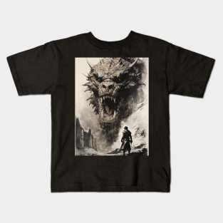 Mystric dragon vs Knight Kids T-Shirt